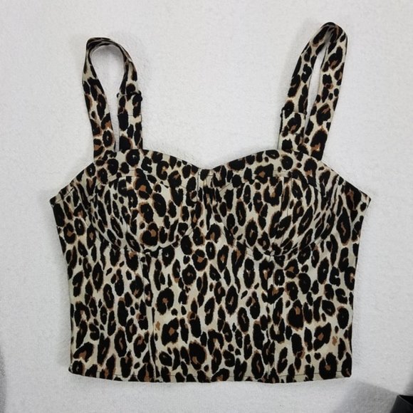 Say What? Other - Say What? Leopard Print Bustier, sz S